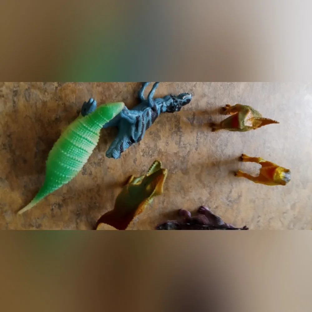 Assorted Mini Toy Dinosaurs - Multi-Color Reptile Figures set of #10